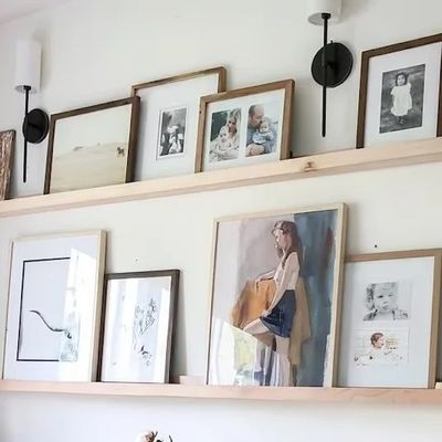 木製の家具 田舎風 固い硬木 浮遊棚 オーダーメイドオプション