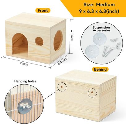 木製の小動物隠れ家 格安で堅いパターン