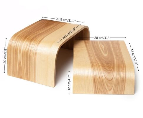 ポータブル 木製 トッドル ストール カスタム ロゴ キッチン パネル トイレ 階段 2 ステップ