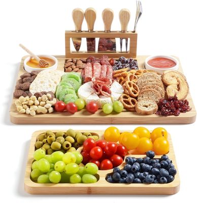 バンブーチーズボードとナイフセット キッチンカット ストック印刷 レーザー彫刻