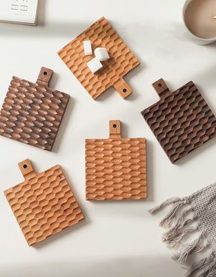 マシッドウッド クリエイティブ 絶縁マット チェリーウッド 防熱コーヒーカップホルダー