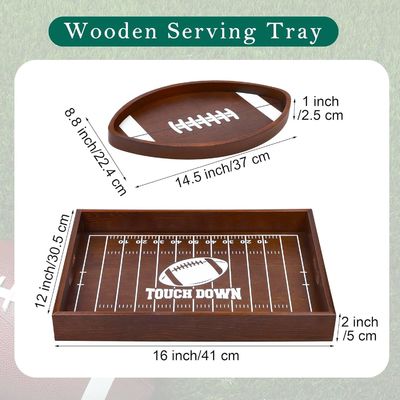 フットボール バースデーパーティ 木製の皿 木造形 円形の皿 ホテルレストランの家庭用
