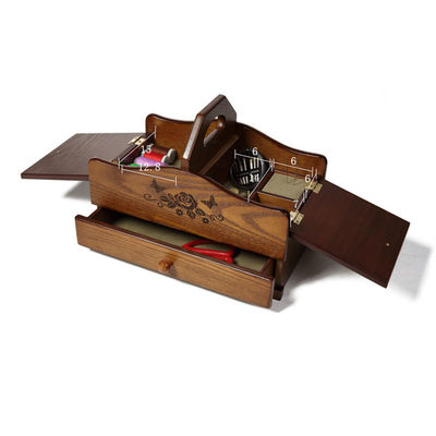 縫製キット 箱 天然色 保存 木製 手作り 調節可能 5 日 カスタム パイン