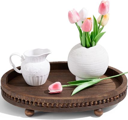 カスタマイズされたデザイン 木製の装飾用トレイ キッチンとダイニングテーブル 田舎風