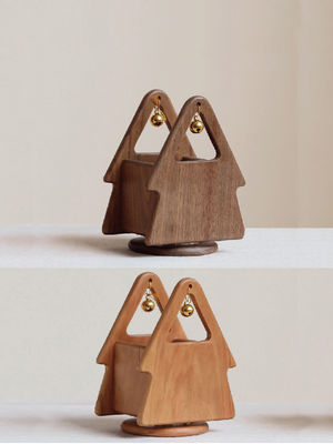 スタイリッシュな木製 クリスマスツリー形 デスクトップオーガナイザー オフィス用品とツール