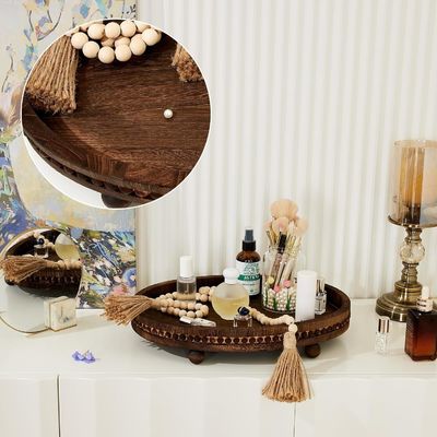 カスタマイズされたデザイン 木製の装飾用トレイ キッチンとダイニングテーブル 田舎風