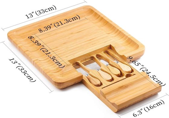 直角竹チーズ皿とナイフセット 商用購入者 ギフトショップ