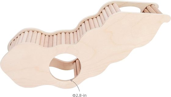 サンプル無料 木製ハムスターハウス 登り台と秘密のピップトンネル