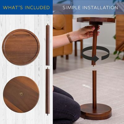 特殊なコーヒーテーブル 携帯マウントと小さな丸いサイズを持つ現代的な木製飲み台