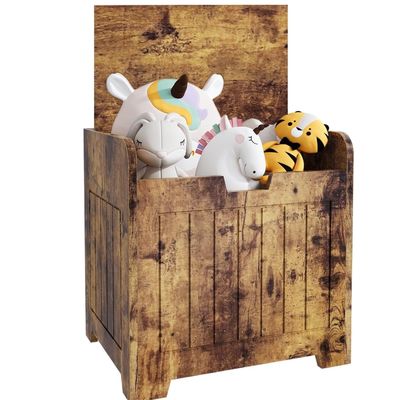 リビングルーム用の木製入口収納箱 オーダーメイドロゴ 受け入れられるおもちゃ収納箱