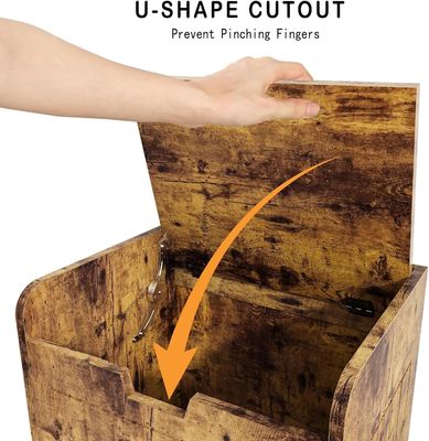 リビングルーム用の木製入口収納箱 オーダーメイドロゴ 受け入れられるおもちゃ収納箱