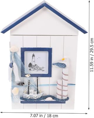 木製 ナウティカル 壁マウント ハンキング 装飾 手作り オフィスビル用の鍵保持器