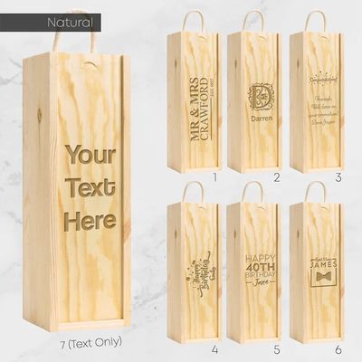 木材型MDF 高級 レッドワインペイント 焼肉 木製 ギフトボックス ハンドルとアクリル蓋付き