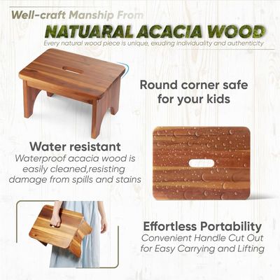 202405 重用 持ち運び可能な 木製 ステップ ストール 滑りきれない 大人向けに便利