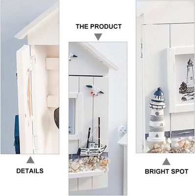 木製 ナウティカル 壁マウント ハンキング 装飾 手作り オフィスビル用の鍵保持器