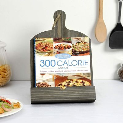 田舎風の木製 レシピ本柄 調節可能で折りたたむ キッチン用