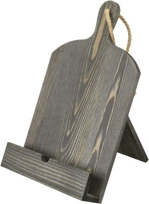 田舎風の木製 レシピ本柄 調節可能で折りたたむ キッチン用