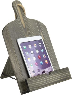 田舎風の木製 レシピ本柄 調節可能で折りたたむ キッチン用