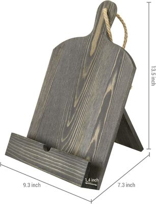 田舎風の木製 レシピ本柄 調節可能で折りたたむ キッチン用