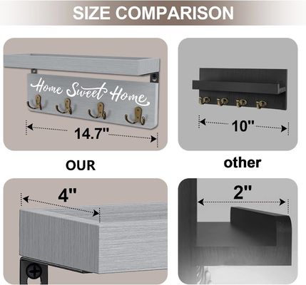 カスタマイズされた形 木のキーホルダー 壁マウント キーハンガー キーコレクションを整理