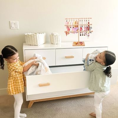 木製 壁棚 飾り 3 層 ベビー ヘッドバンド ハーダー ヘアバンド ディスプレイスタンド