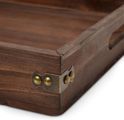 切断ブロック カスタムサービス 18.5 X 12 インチ 大きな田舎式コーヒーソファーとソファ 食事のためのトレイをサービス