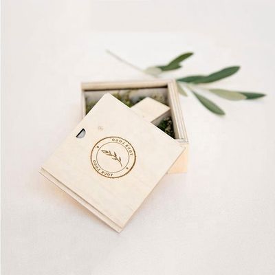 スライディング蓋とスタンプ印刷ハンドリングとカスタム木製の箱ギフトボックス