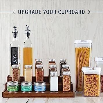 バンブー 3 層 防水 防滑 棚 木製 調味料 ラック オーガナイザー キッチン デザイン