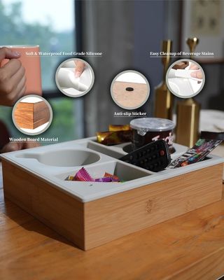 防水竹木ソファ スナックオーガナイザー 印刷用 シルクスクリーン印刷/焼いた