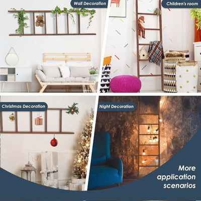 家電 木製の梯子 棚 装飾用毛布の梯子 浴室の保管用