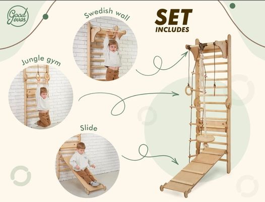 202405 スウェーデンの梯子 4in1 トッドルクライミングジム