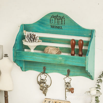 カスタマイズされたデザイン 木製棚キーホルダーと入口郵便整理器