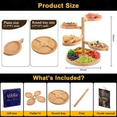 パーティ ディスプレイ スタンド 木製 カップケーキ タワー セット オーダーメイド ロゴと折りたたむスタンド