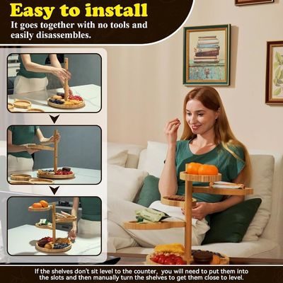 パーティ ディスプレイ スタンド 木製 カップケーキ タワー セット オーダーメイド ロゴと折りたたむスタンド