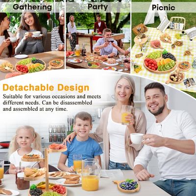 パーティ ディスプレイ スタンド 木製 カップケーキ タワー セット オーダーメイド ロゴと折りたたむスタンド