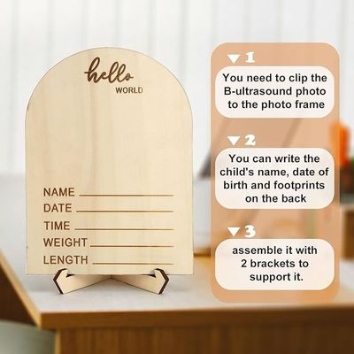 ダイカット印刷 7.9 x 5.7 インチ キューティな木 新生児写真フレーム 幼稚園の装飾