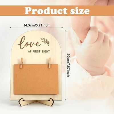 ダイカット印刷 7.9 x 5.7 インチ キューティな木 新生児写真フレーム 幼稚園の装飾