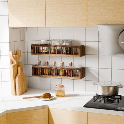 オーダーメイド 寝室のための木製浮遊棚 美しい絵 縁棚 2枚セット