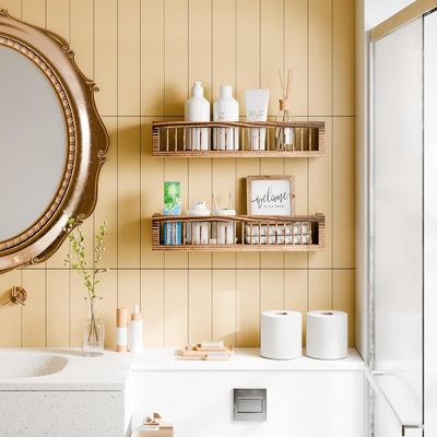 オーダーメイド 寝室のための木製浮遊棚 美しい絵 縁棚 2枚セット