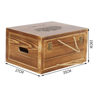 カスタマイズされたロゴ 受け入れられる カスタマイズされた手作り 6 ボトル 木製ワイン ギフトボックス ヒングドボックス