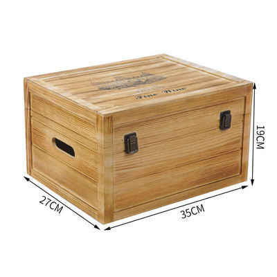 カスタマイズされたロゴ 受け入れられる カスタマイズされた手作り 6 ボトル 木製ワイン ギフトボックス ヒングドボックス