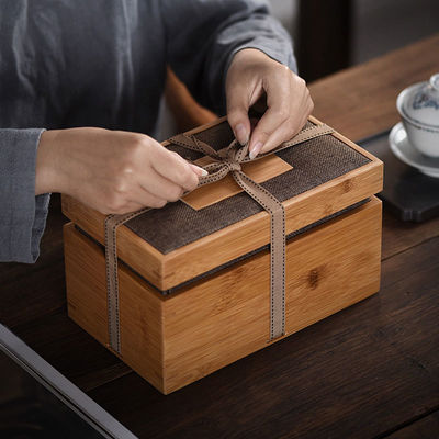 自然で安全な素材 デザイン バンブー ボックス リボンネクタイ 工業 ギフト 工芸品