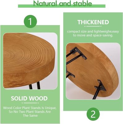 郵便包装 Y 近代的なインテリアでの展示のための丸い木造植物スタンド