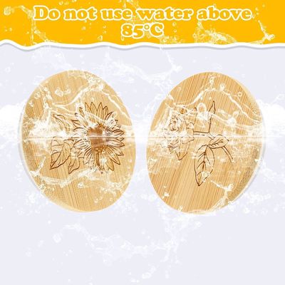 木製 シンプル カラー バンブー 瓶蓋 シリコン シールリング 簡単 オープン エンド デザイン