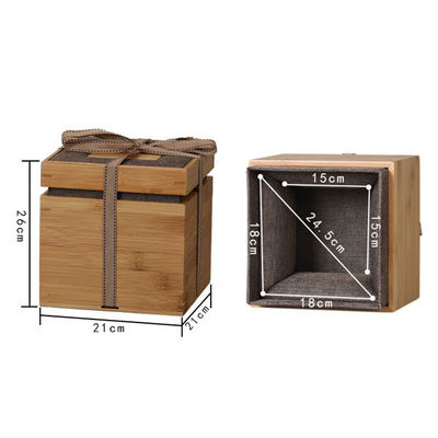 彫刻されたロゴ ギフトパッケージ ボックス 環境 バンブーとポリエステル 男性用時計 ボックス