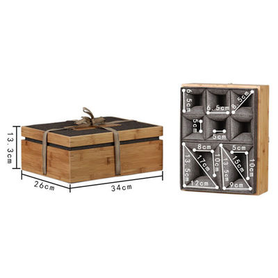 彫刻されたロゴ ギフトパッケージ ボックス 環境 バンブーとポリエステル 男性用時計 ボックス