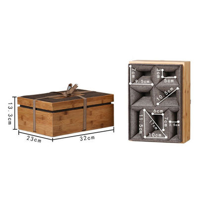 彫刻されたロゴ ギフトパッケージ ボックス 環境 バンブーとポリエステル 男性用時計 ボックス