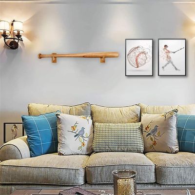 野球とソフトボールバットのための壁棚 多機能フックタイプ設置