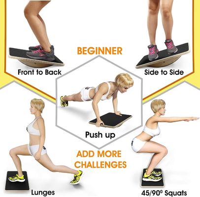 専門的な木製バランスボード 足のトレーニング 高量抗滑りローカーボード