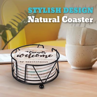 マルマー 皮肉 吸い込み ストーン コルク 飲み物 コースター ハンドル カスタム ルックス 6 PC